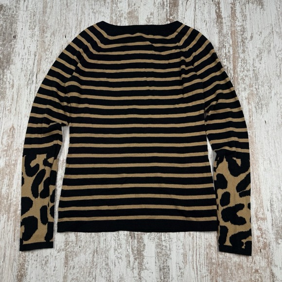Banana Republic Long Sleeve Shirt Womens Size S‎ Animal Print Wool Blend - Picture 2 of 6